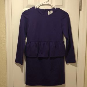 NWOT Milly Minis Purple Peplum Party Dress